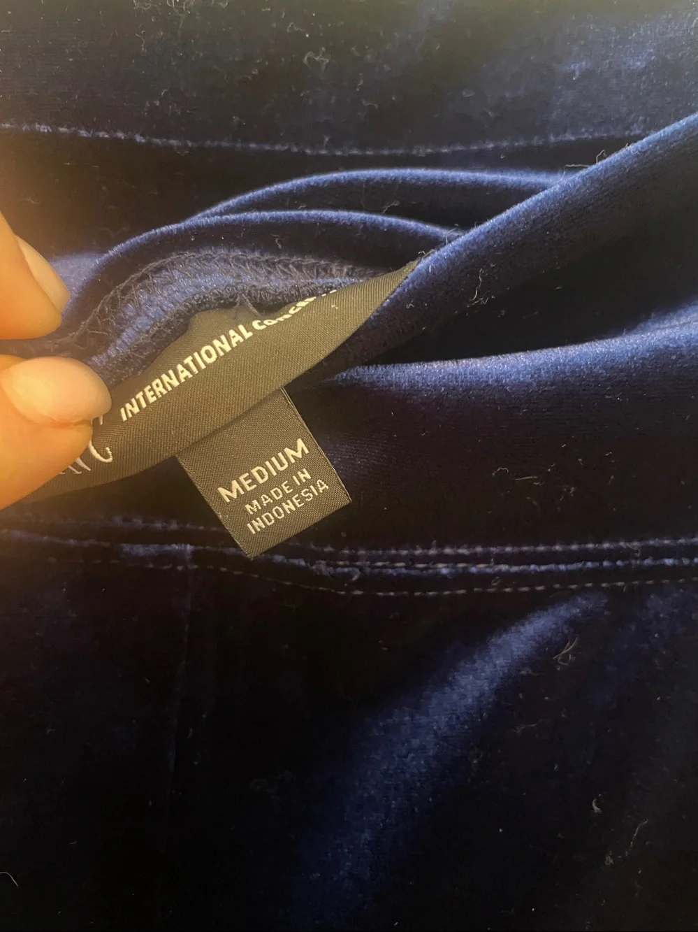 NWT-INC Women's Deep Navy Velvet Blazer&Pants